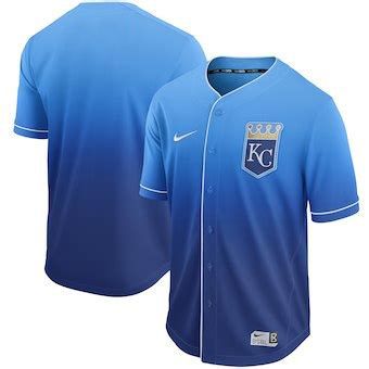 Men Kansas City Royals Blank Blue Nike Fade MLB Jersey